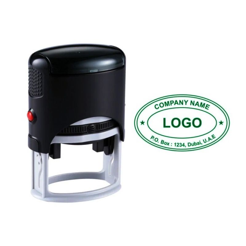 Self Inking Rubber Stamp, Office Stationery, Company Stamp, Business Stamp Oval Shape