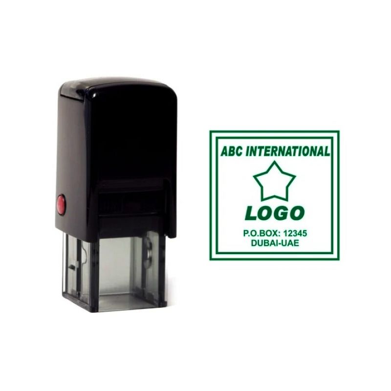 Heavy Duty Commercial Self Inking Rubber Stamp, Company Stamp, Office Stamp, Square Stamp