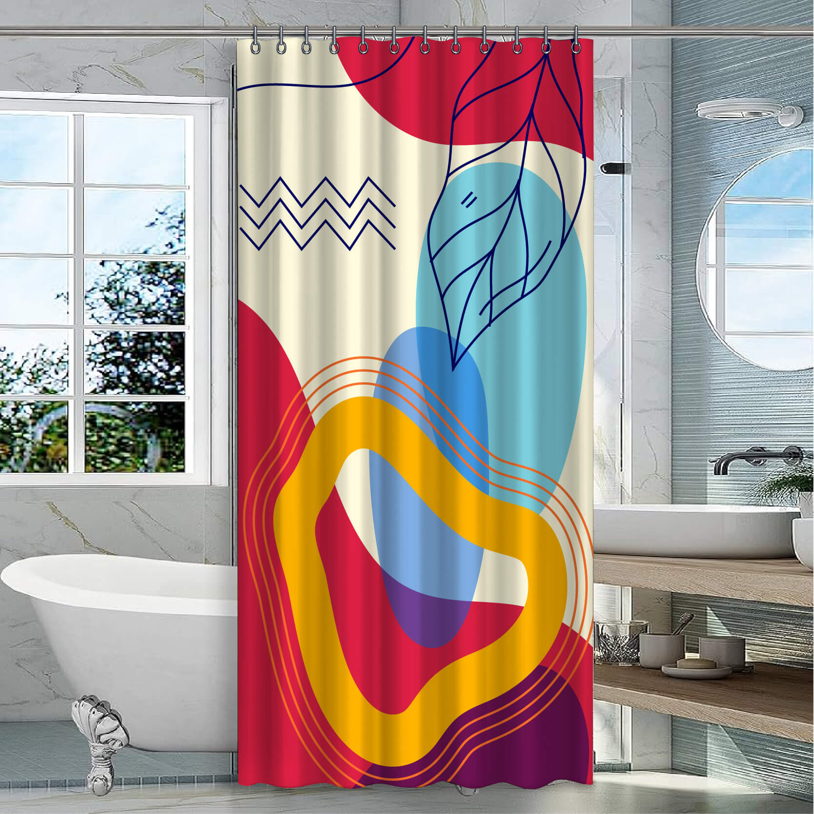 printed curtain designs