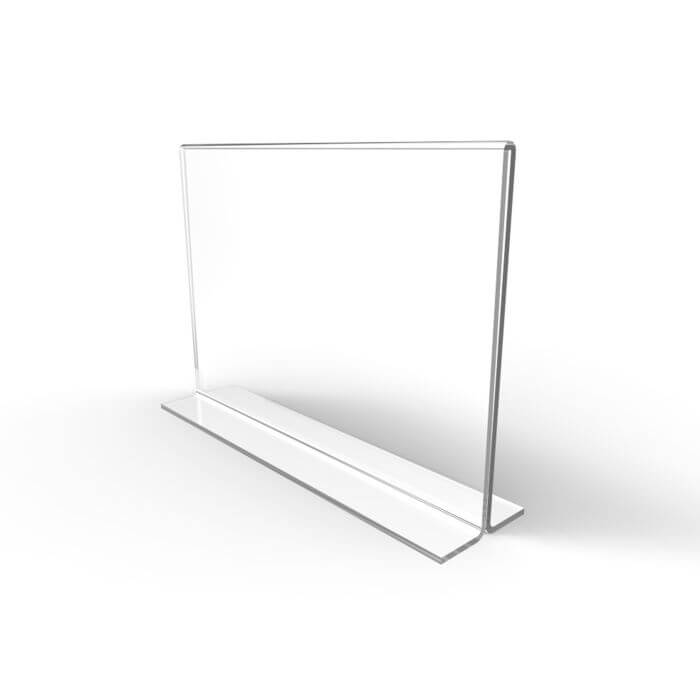 T-Shape Horizontal Acrylic Sign Holder A3