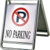 No Parking Steel Sign Board | A Shape Floor Signage for Parking Area