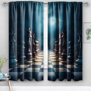Window Drapes and Curtains | Chess Board Design