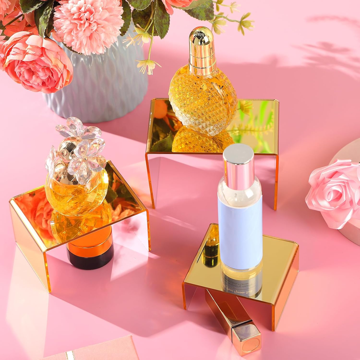 Gold Acrylic Display Risers Gold Acrylic Display Risers